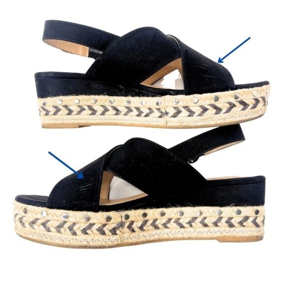 Women's Wedge Espadrille Platform Shoes | Sandals Size 8 - Picture 3 of 11